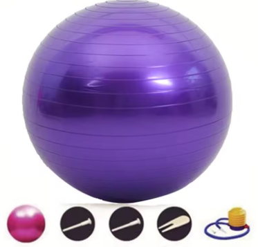 45CM Anti-Burst Yoga Ball Thickened Exercise Ball for Pilates Balance Stability Workout Pregnancy Birthing Physical Therapy